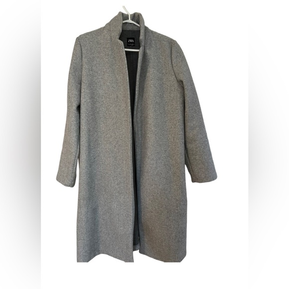 ZARA lapel coat - GRAY - size L - Picture 4 of 6